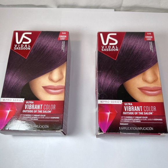 2 Vidal Sassoon London Luxe 5VR London Lilac Ultra Vibrant Color VS Pro New - Picture 1 of 4